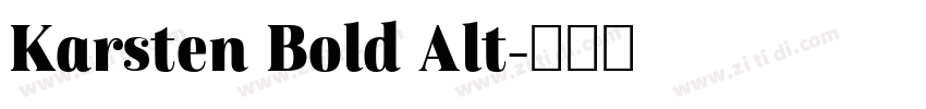 Karsten Bold Alt字体转换 Karsten Bold Alt字体转换